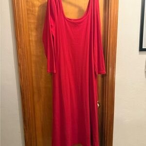 Old Navy Vibrant Red Long Sleeve Dress